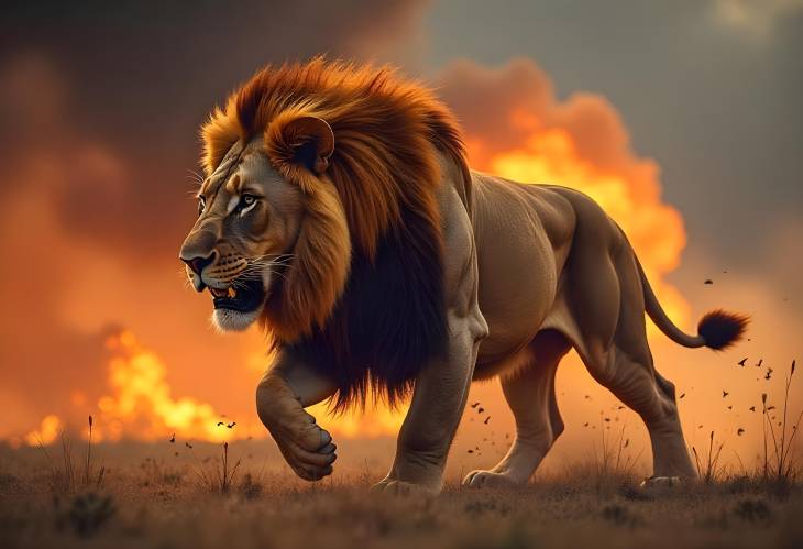 Roaring Lion King of the Jungle